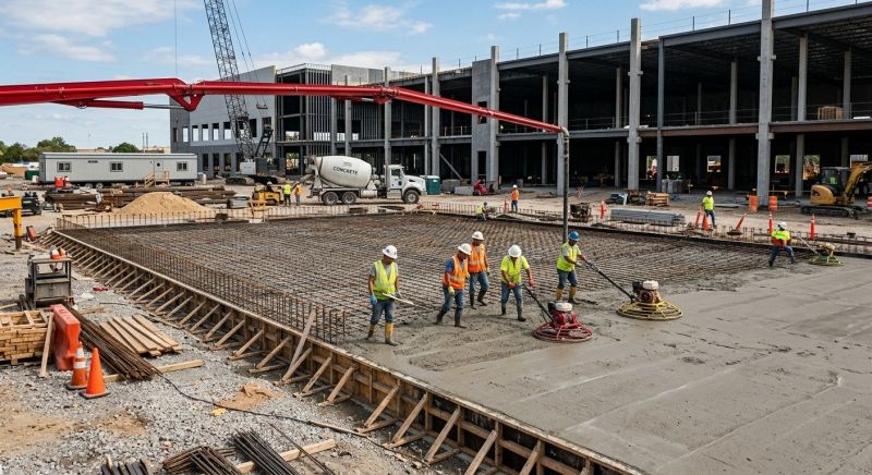 Commercial Slab Installation in Broomfield, CO