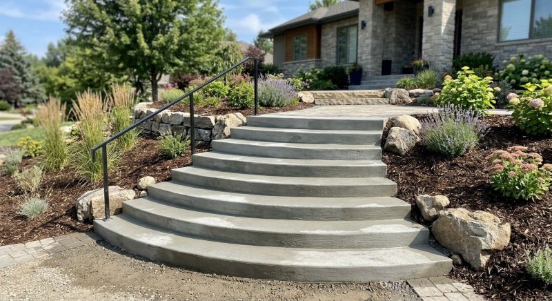 Poured Steps Installation in Brighton, CO