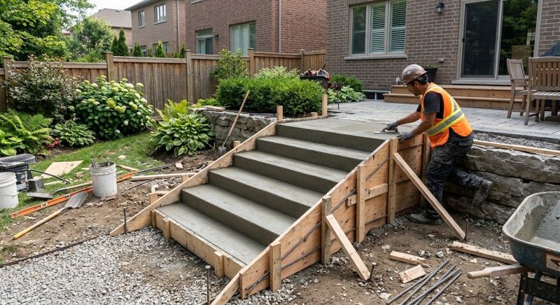 Poured Steps Installation in Conifer, CO